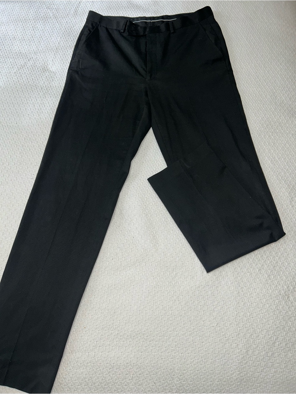 Van Heusen Black Men's Dress Pants - Straight Leg